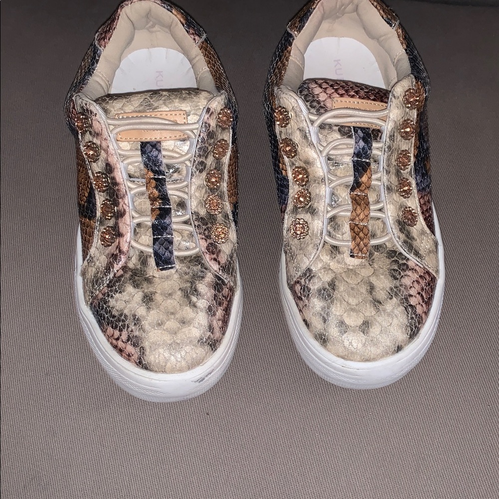 KURT GEIGER Mini Liviah Crystal Snakeskin Sneakers